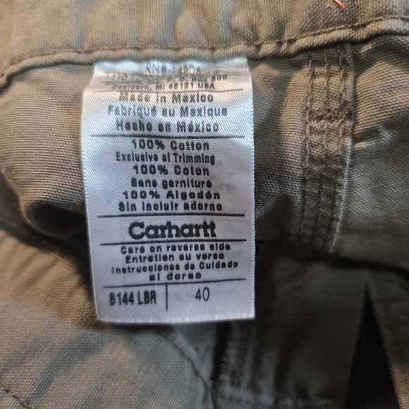 CARHARTT Rugged Flex Relaxed Fit Canvas Cargo Shorts Mens Size 40 New 8.5" - Picture 2 of 4